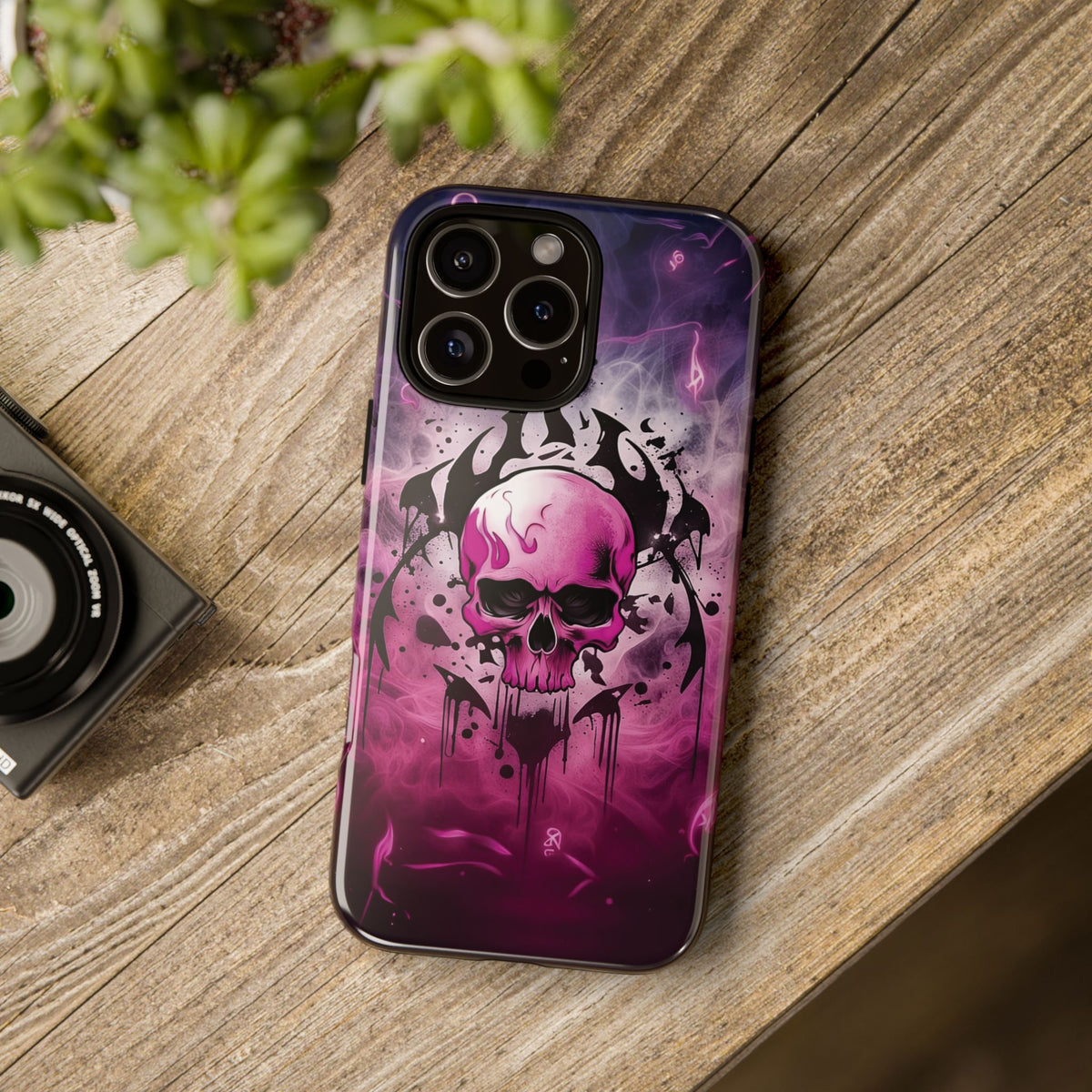 Phone Case - Tough - Pink Skull