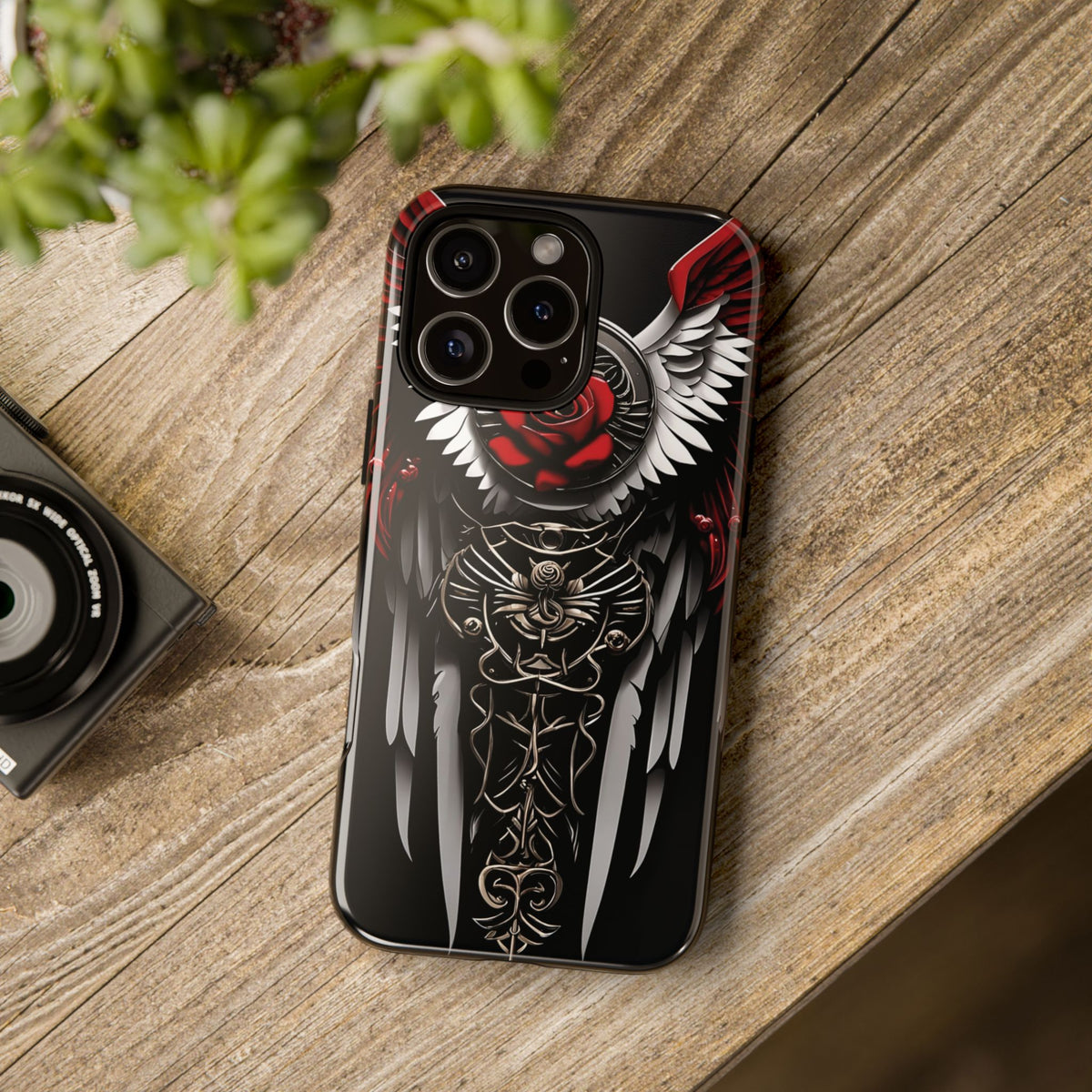 Phone Case - Tough - Red Angel Wings