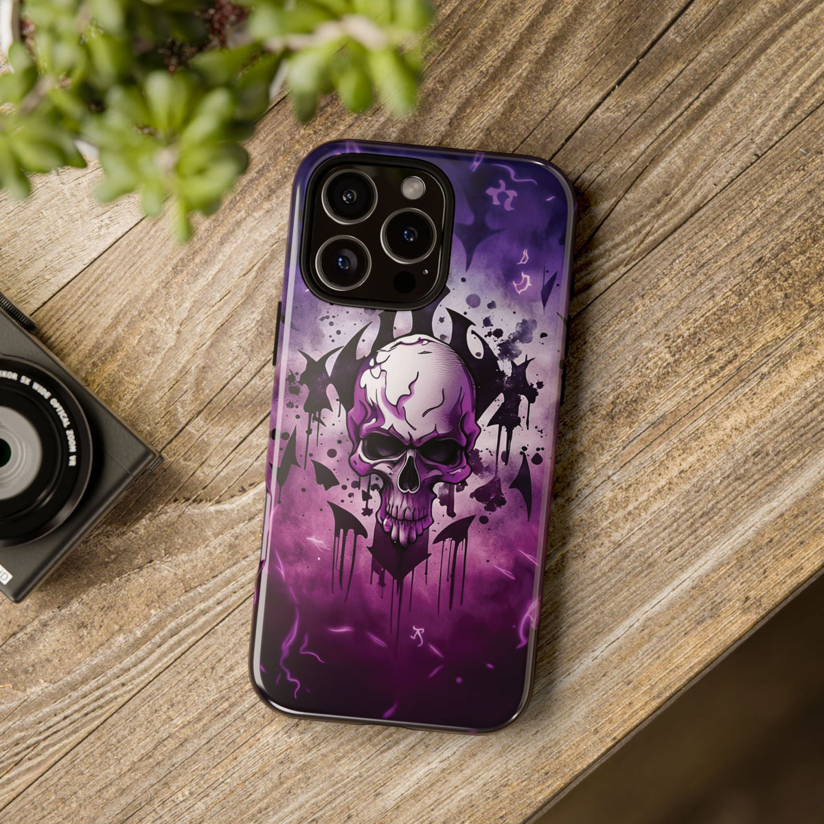 Phone Case - Tough - Purple Skull