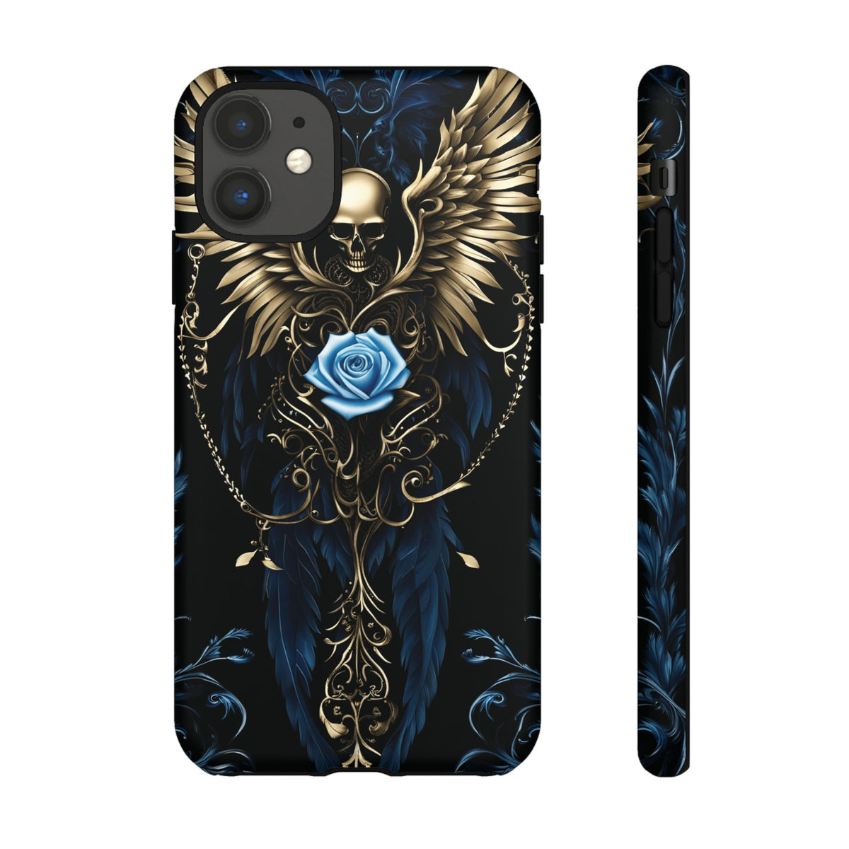 Phone Case - Tough - Blue Skull & Wings
