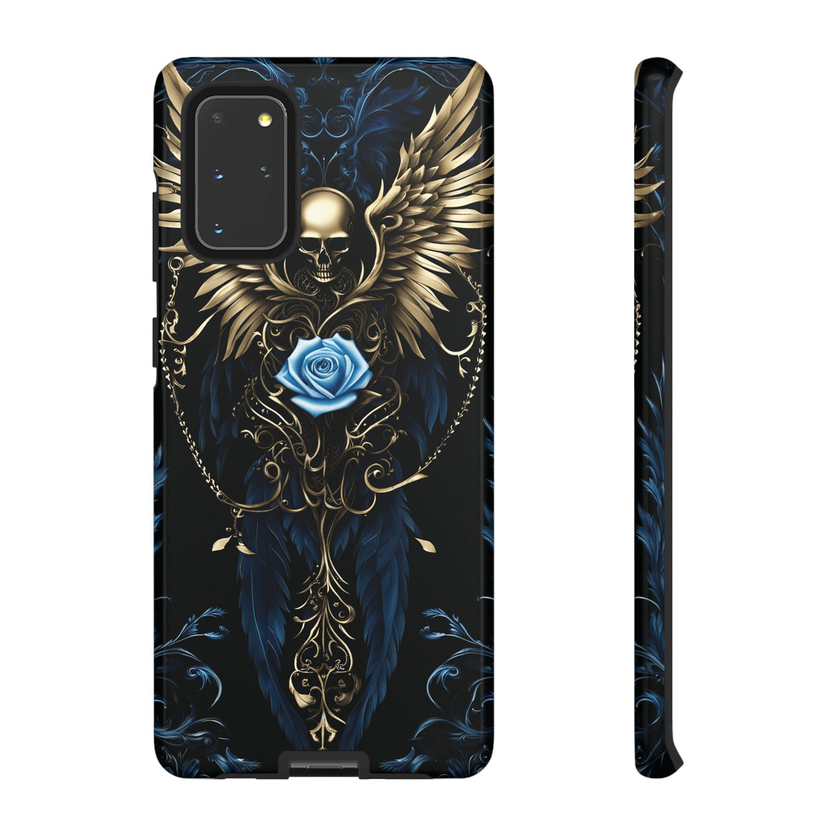 Phone Case - Tough - Blue Skull & Wings