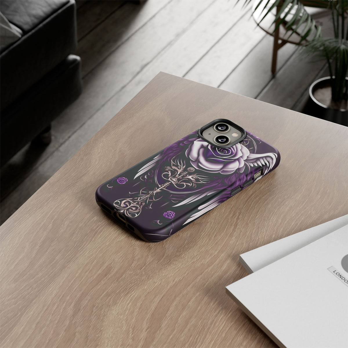 Phone Case - Tough - Purple Angel Wings