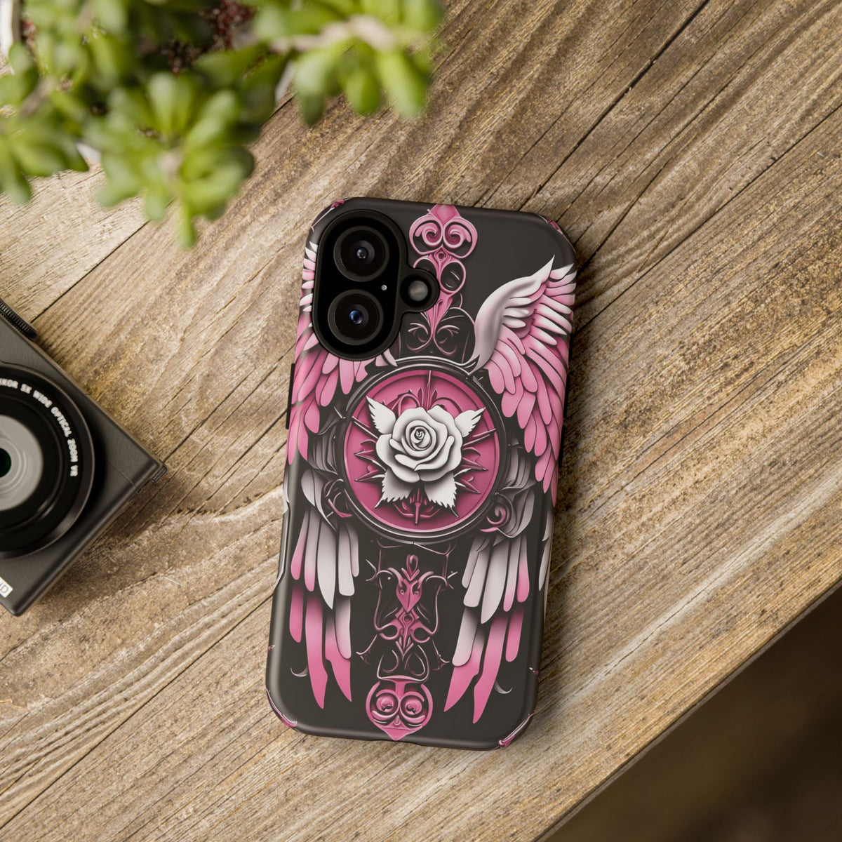 Phone Case - Tough - Pink Angel Wings