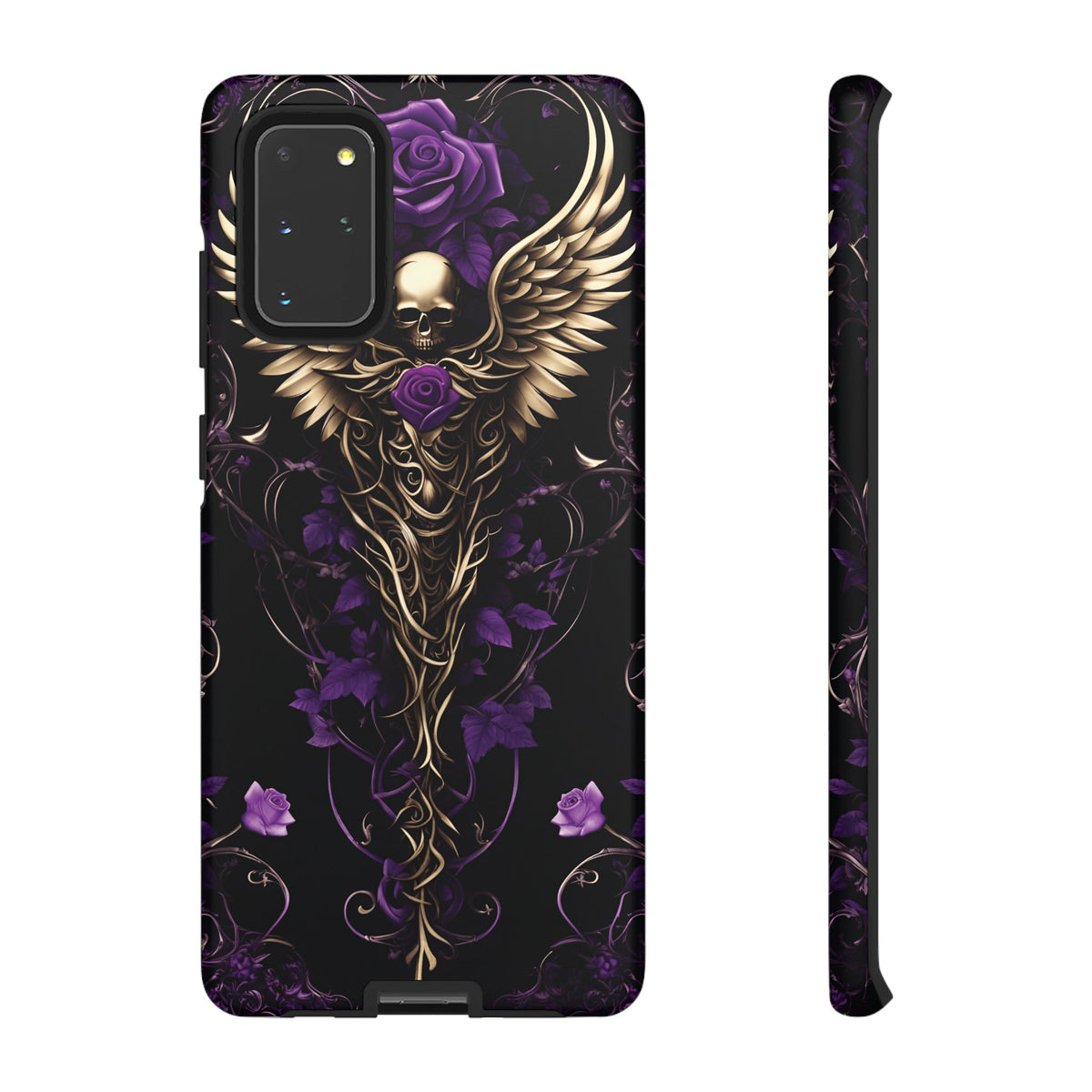 Phone Case - Tough - Purple Skull & Wings