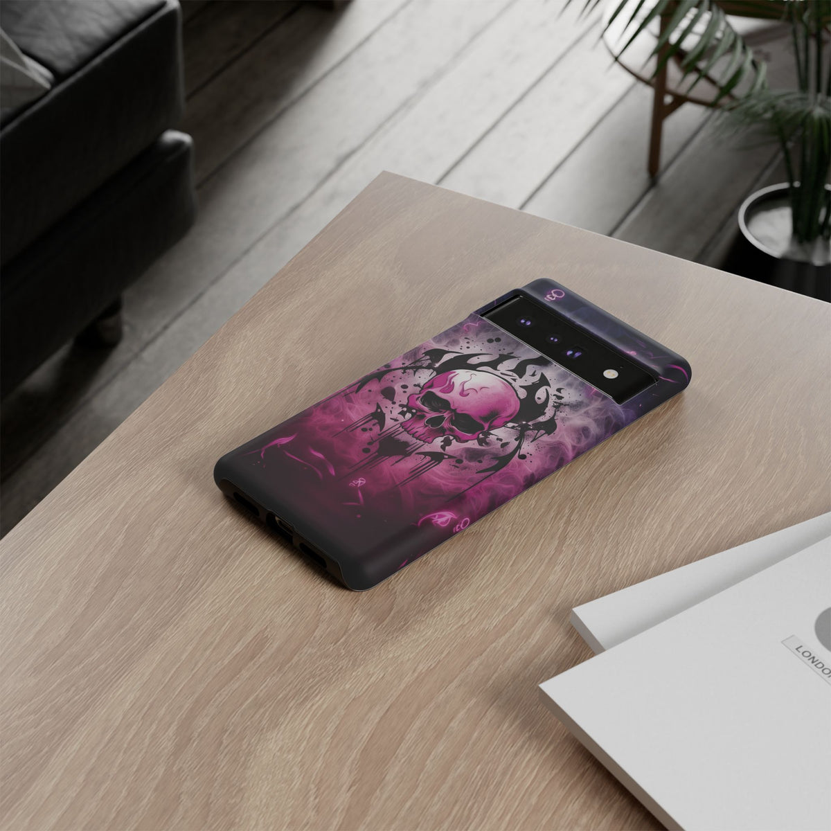 Phone Case - Tough - Pink Skull