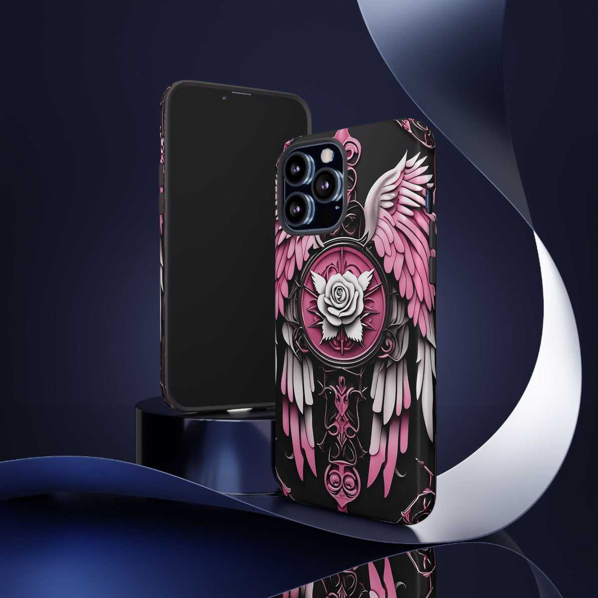 Phone Case - Tough - Pink Angel Wings
