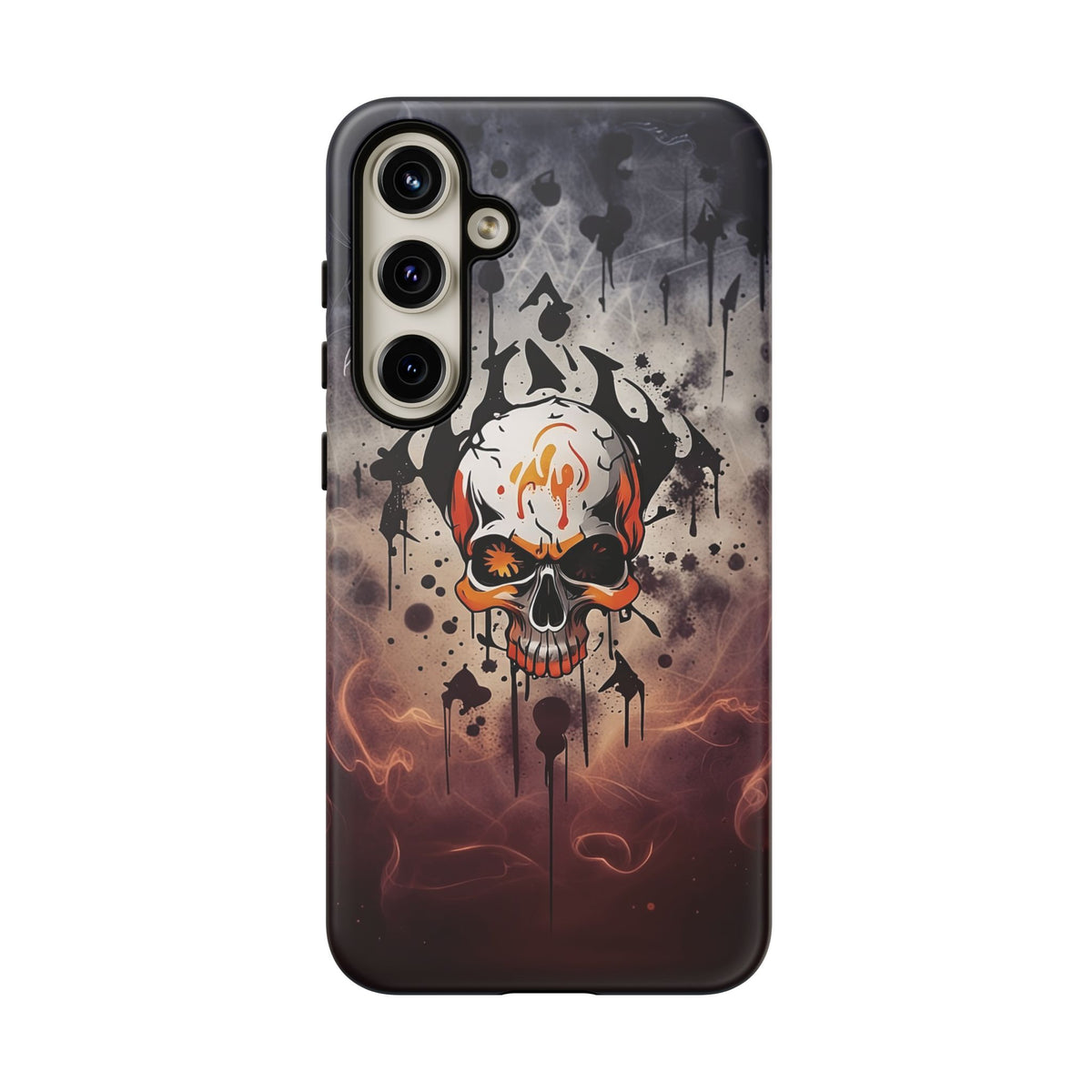 Phone Case - Tough - Orange Skull