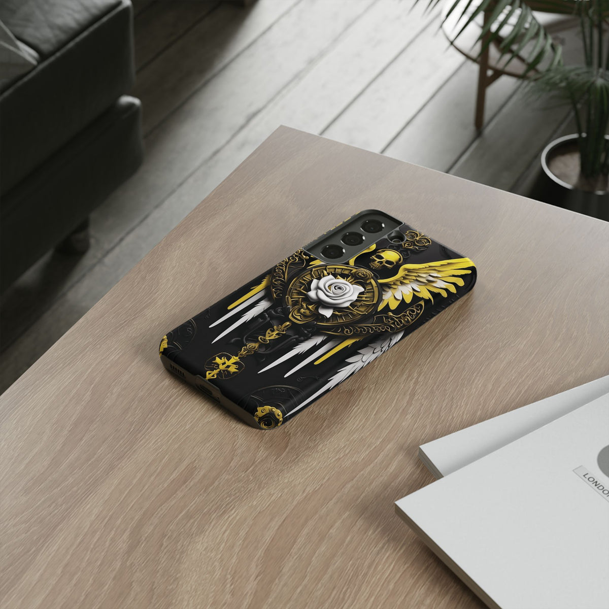 Phone Case - Tough - Yellow Angel Wings