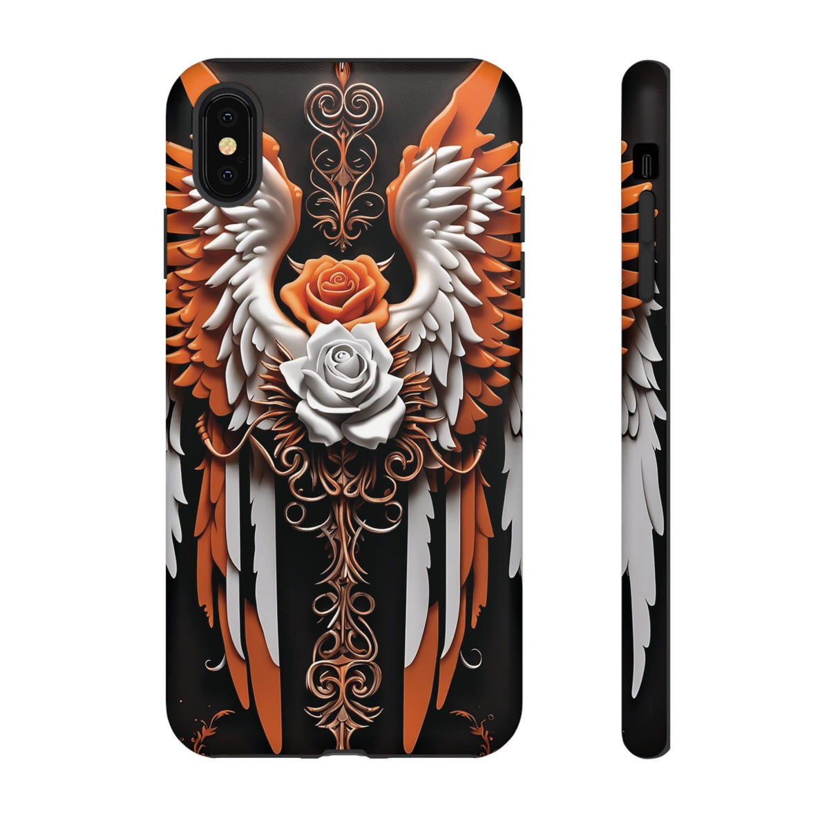 Phone Case - Tough - Orange Angel Wings