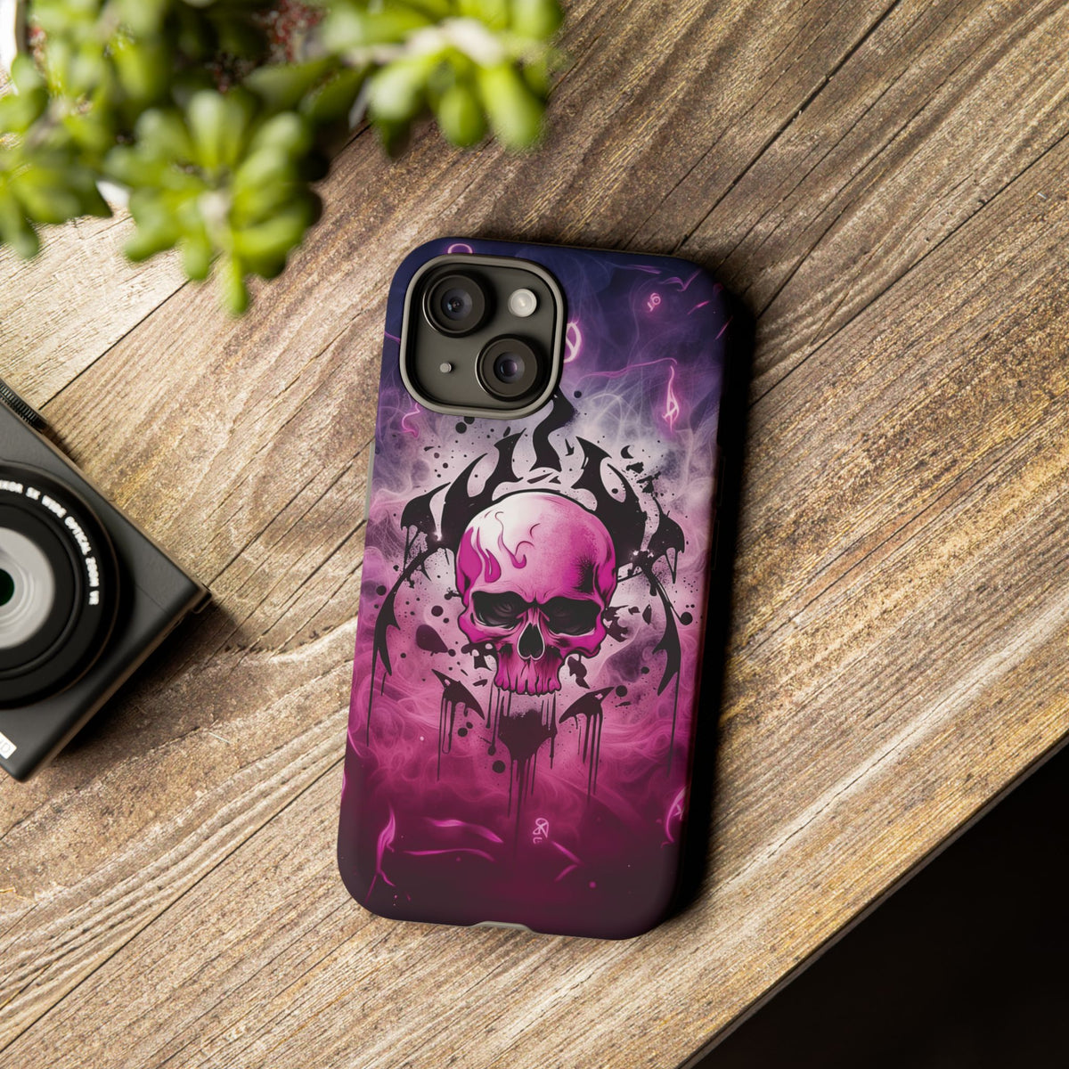 Phone Case - Tough - Pink Skull