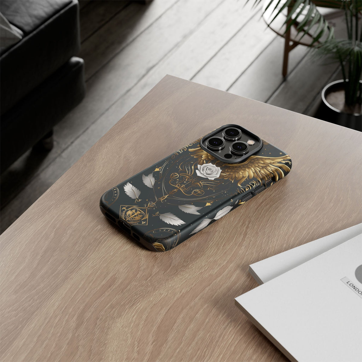 Phone Case - Tough - Gold Angel Wings