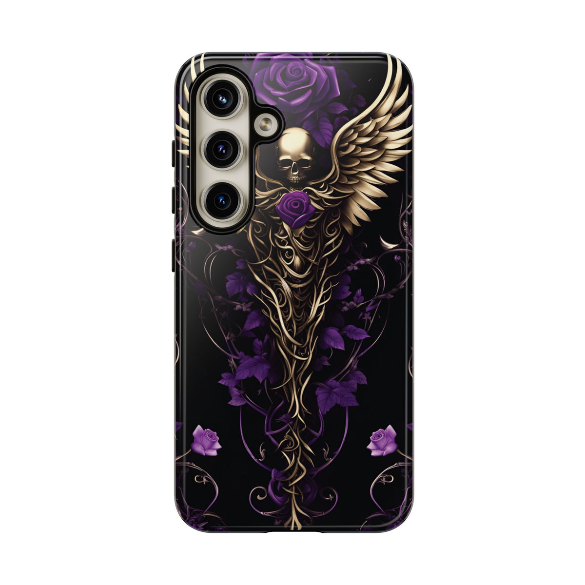 Phone Case - Tough - Purple Skull & Wings