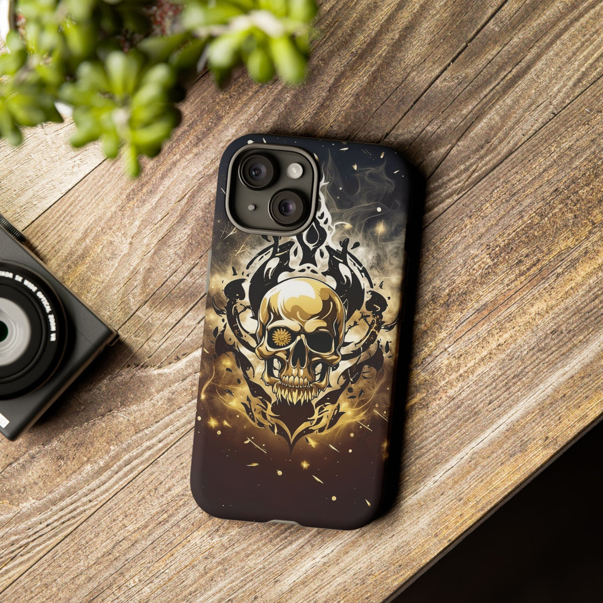 Phone Case - Tough - Gold Skull