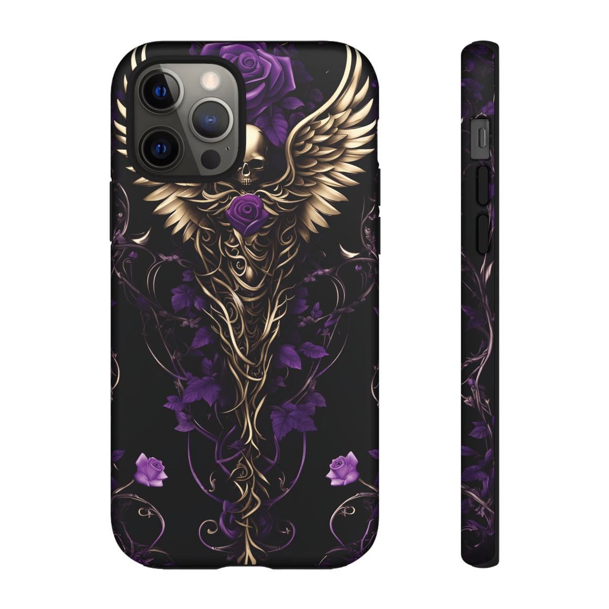 Phone Case - Tough - Purple Skull & Wings