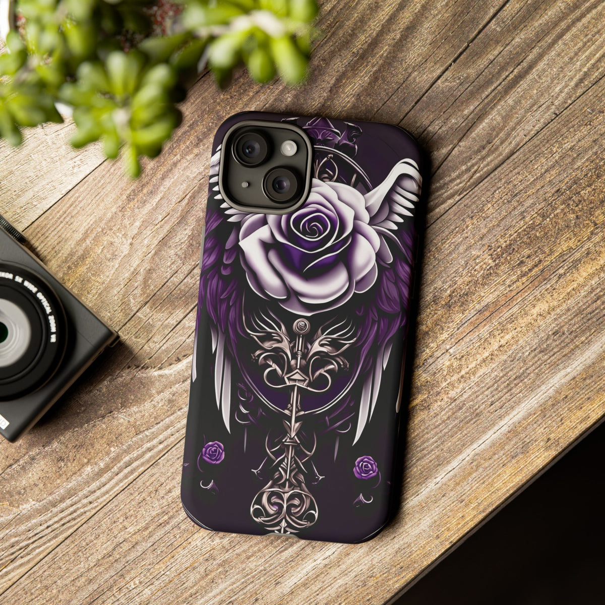 Phone Case - Tough - Purple Angel Wings