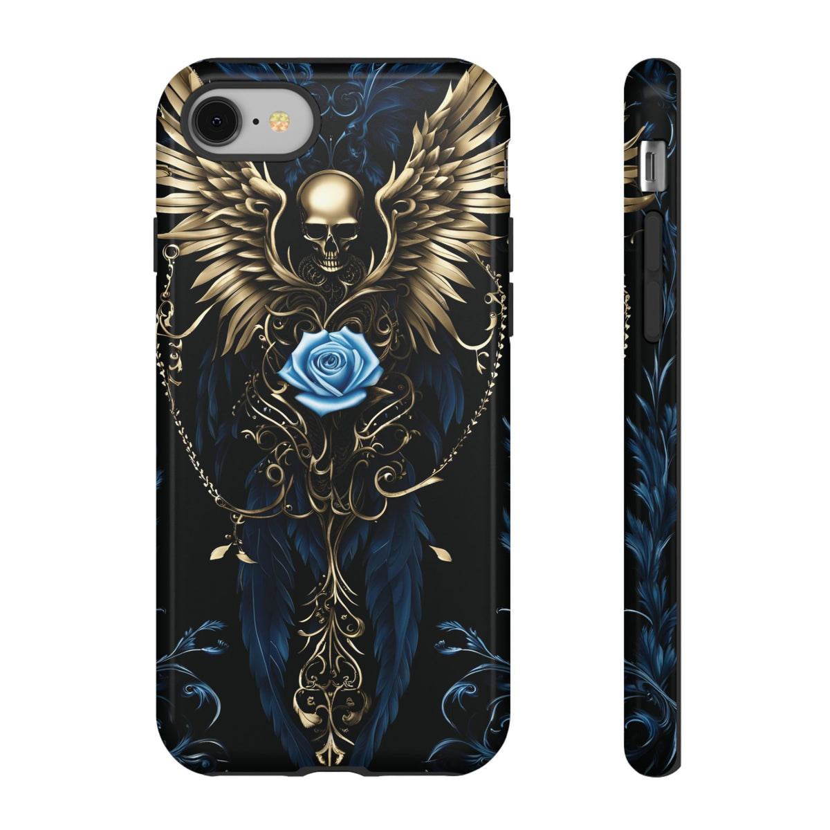 Phone Case - Tough - Blue Skull & Wings