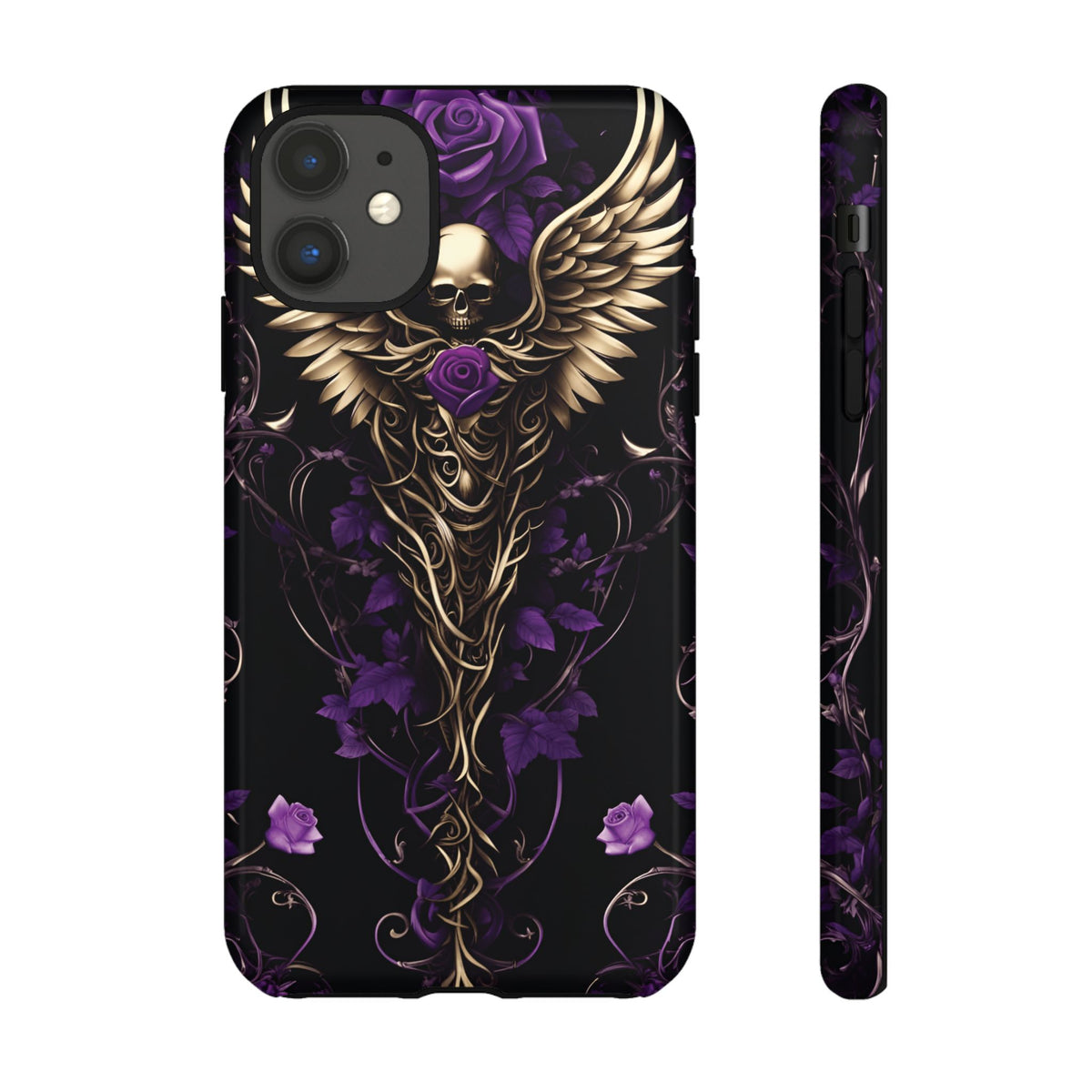 Phone Case - Tough - Purple Skull & Wings