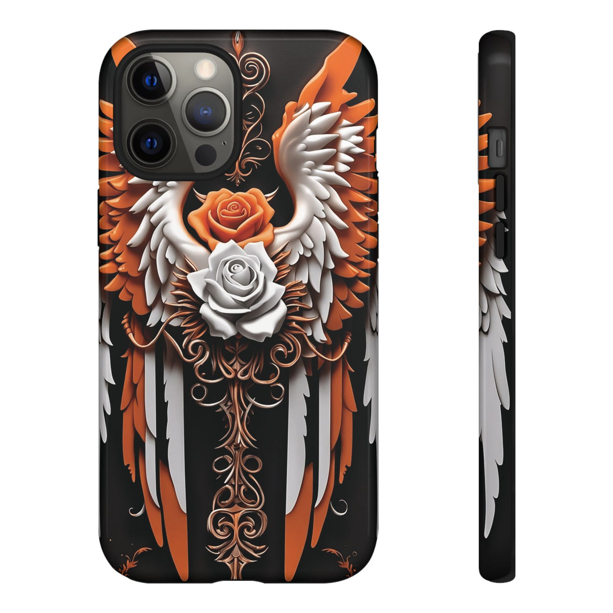 Phone Case - Tough - Orange Angel Wings