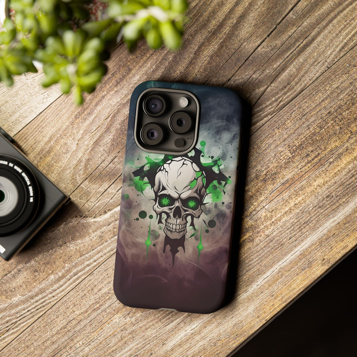 Phone Case - Tough - Green Skull
