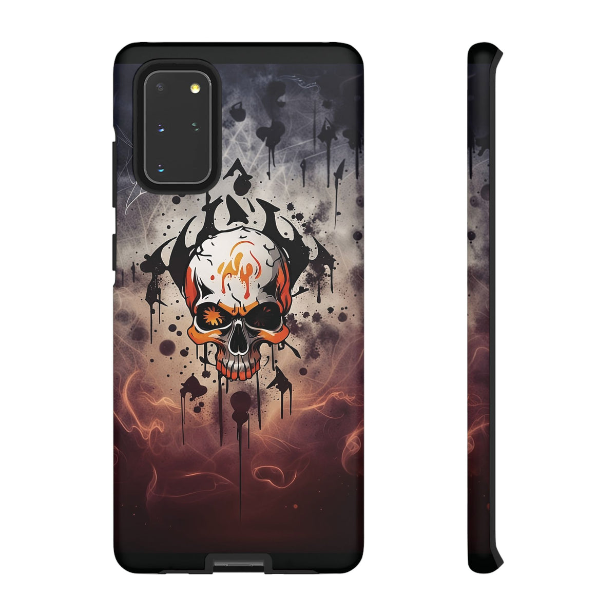 Phone Case - Tough - Orange Skull