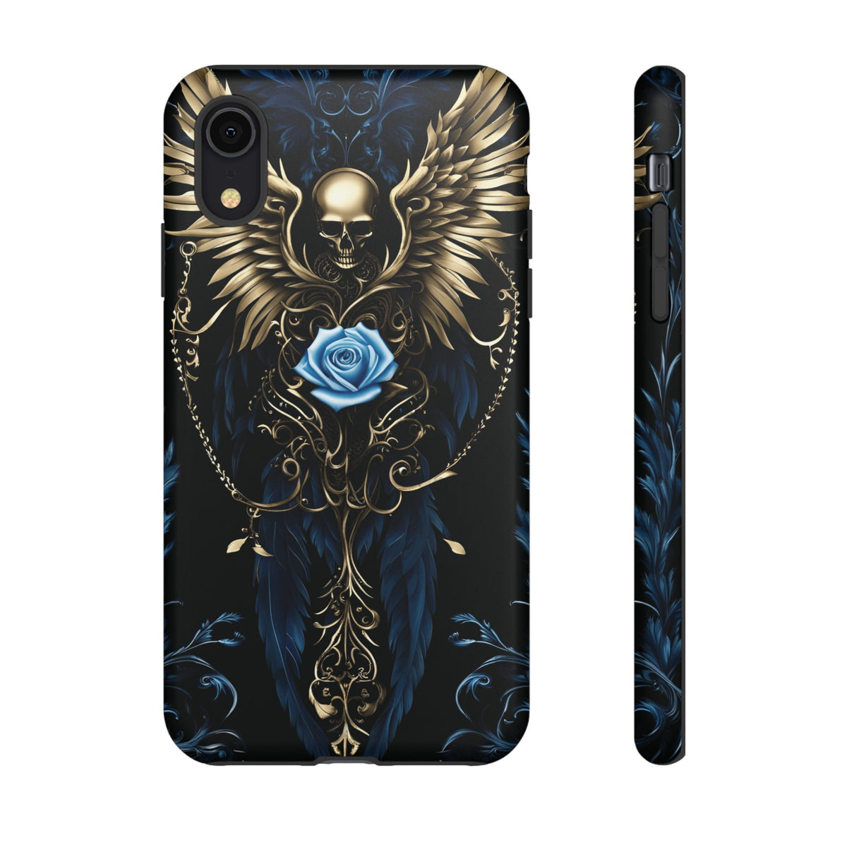 Phone Case - Tough - Blue Skull & Wings