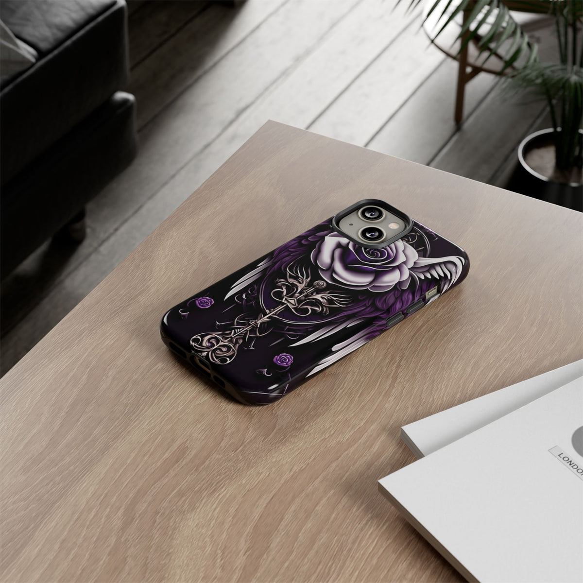 Phone Case - Tough - Purple Angel Wings