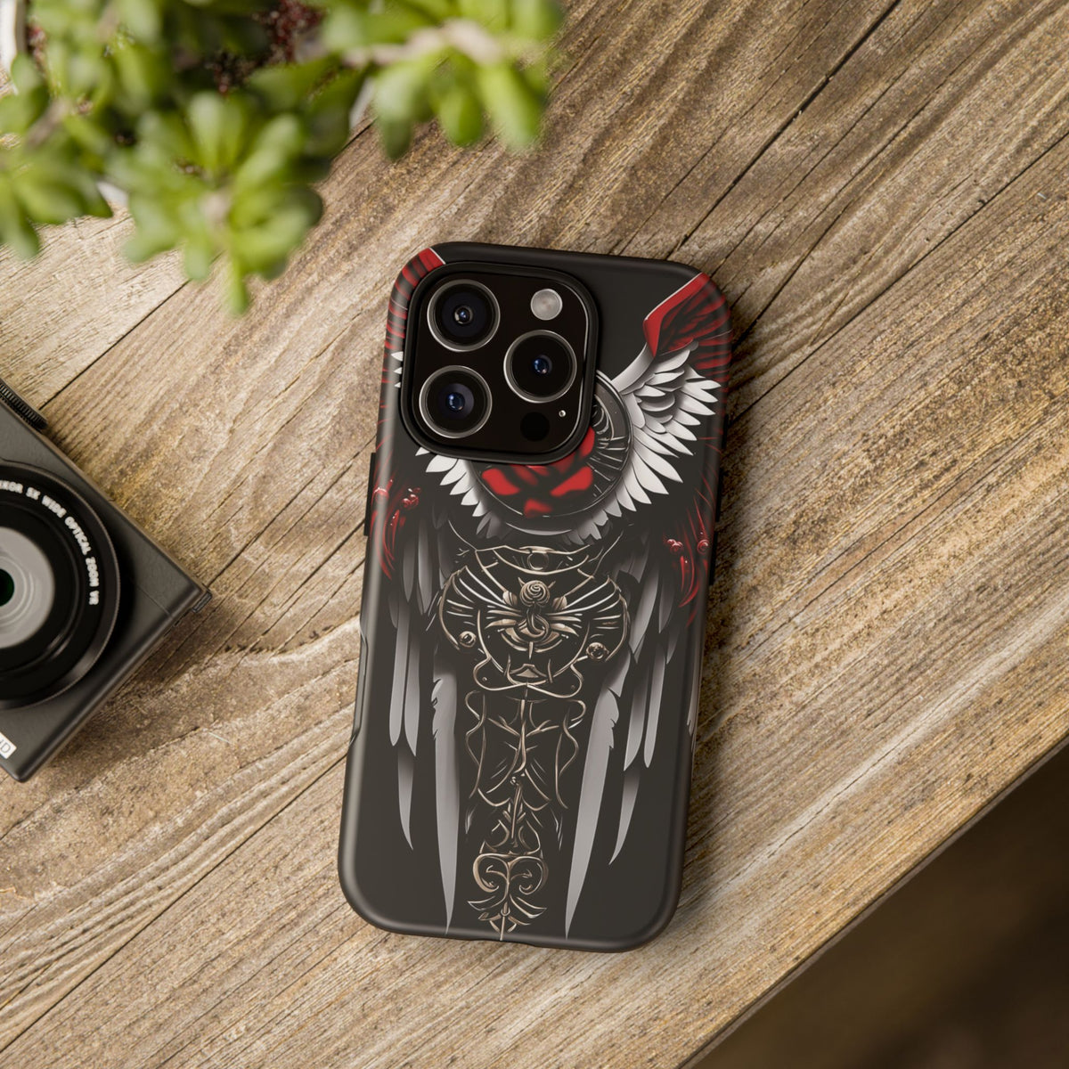 Phone Case - Tough - Red Angel Wings