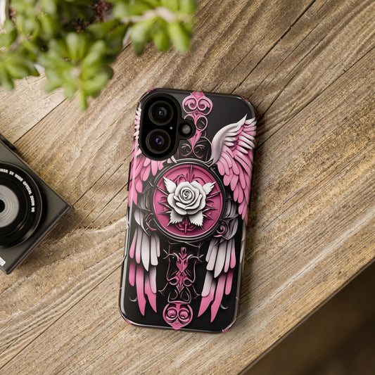 Phone Case - Tough - Pink Angel Wings