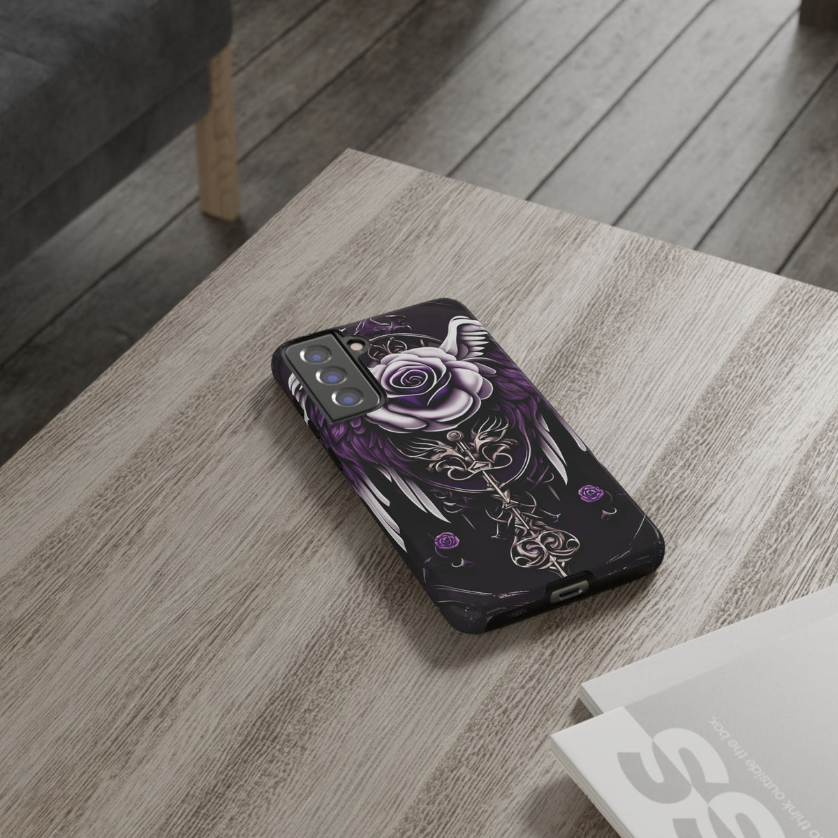 Phone Case - Tough - Purple Angel Wings