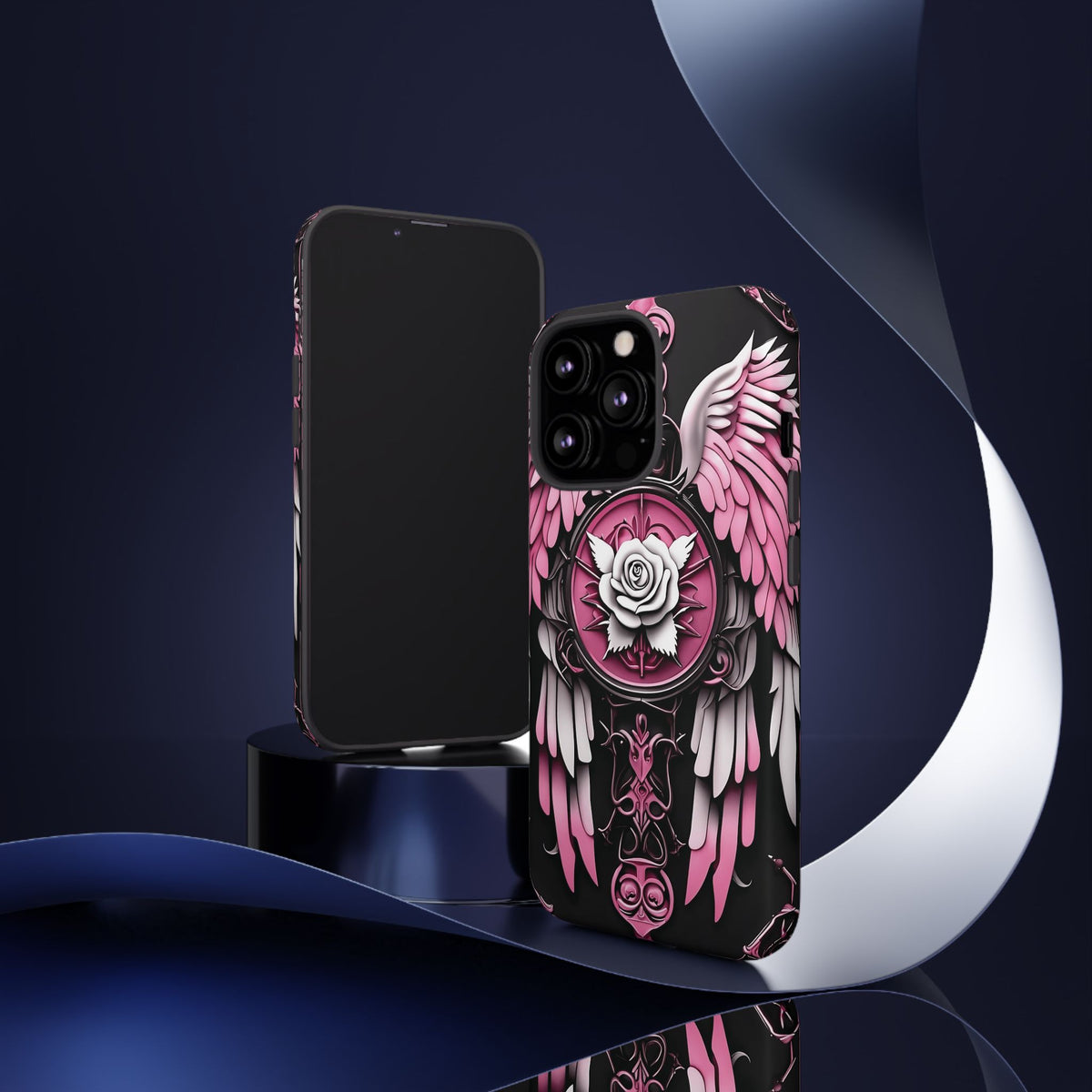 Phone Case - Tough - Pink Angel Wings