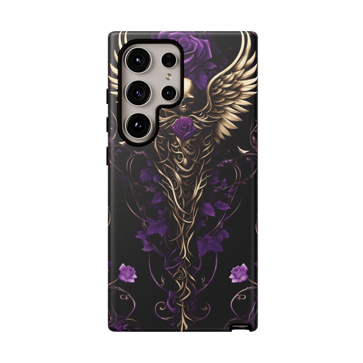 Phone Case - Tough - Purple Skull & Wings