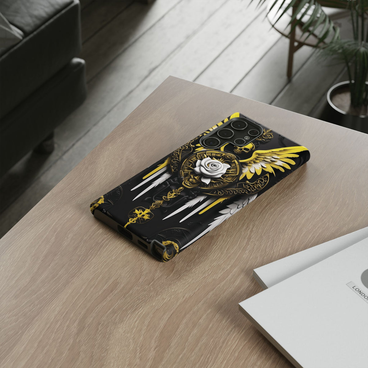 Phone Case - Tough - Yellow Angel Wings