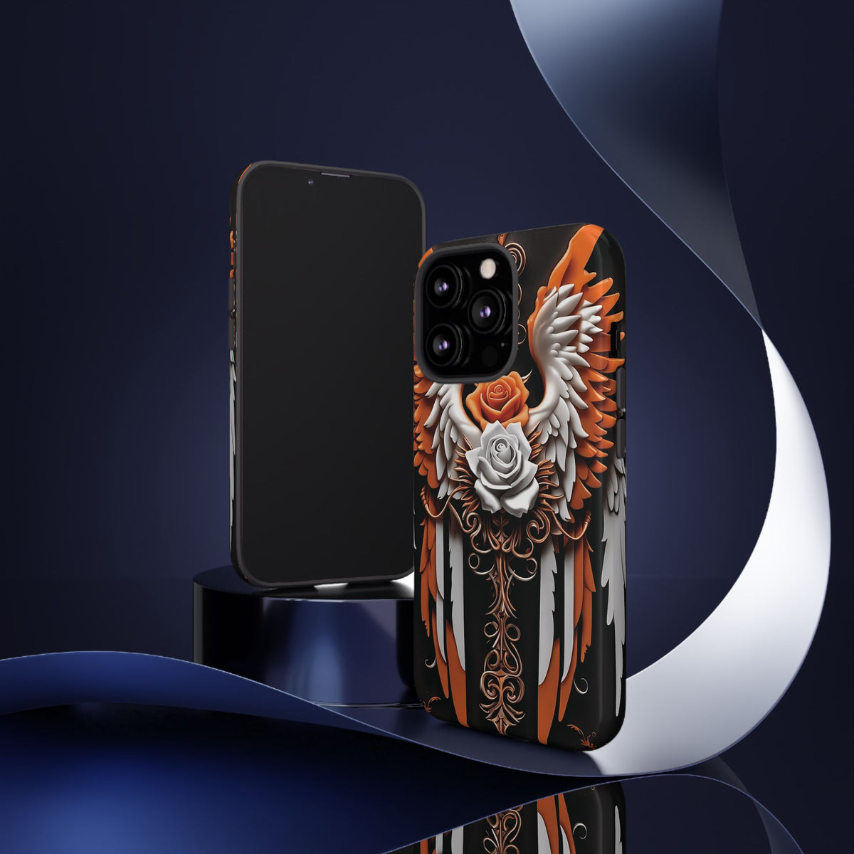 Phone Case - Tough - Orange Angel Wings