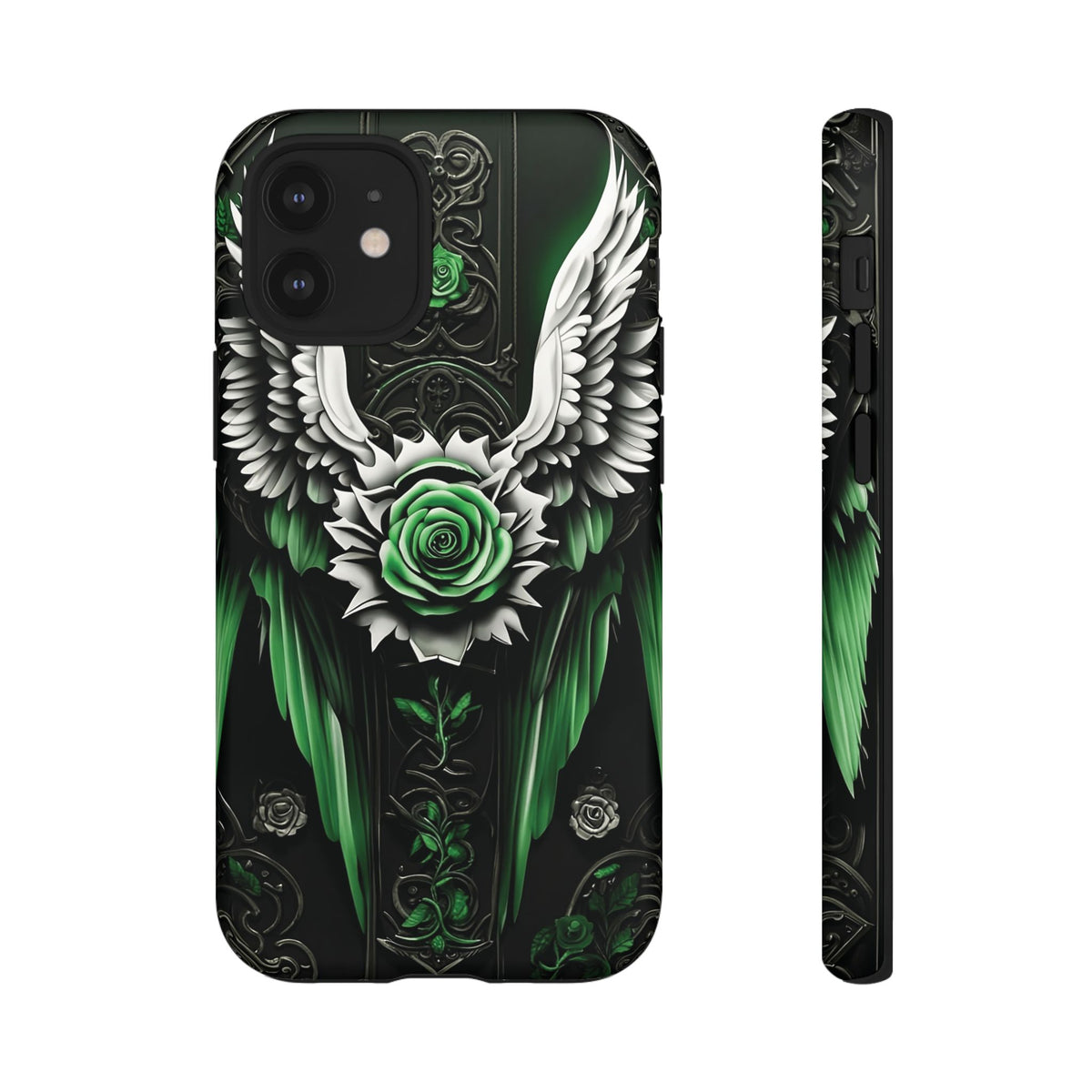 Phone Case - Tough - Green Angel Wings