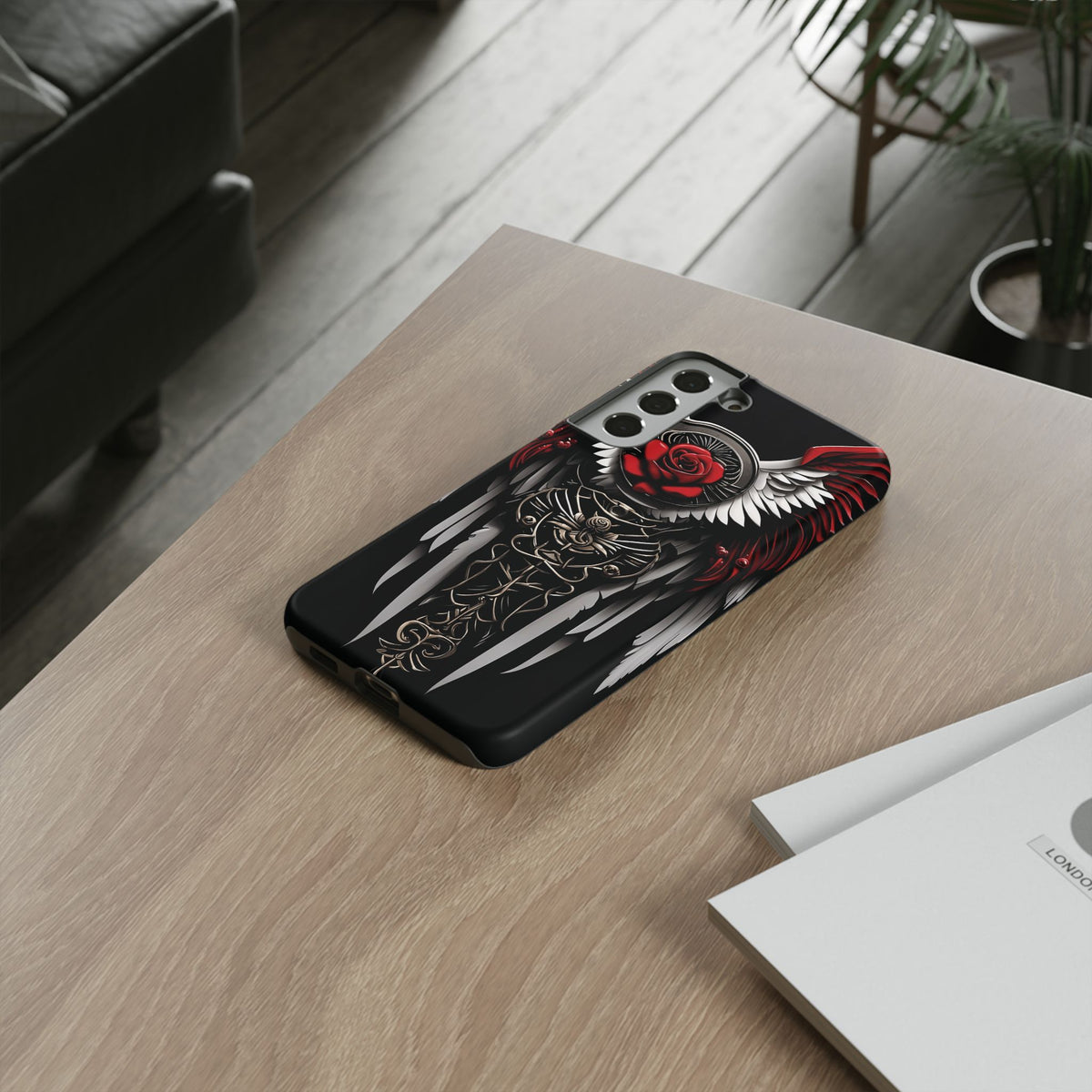 Phone Case - Tough - Red Angel Wings