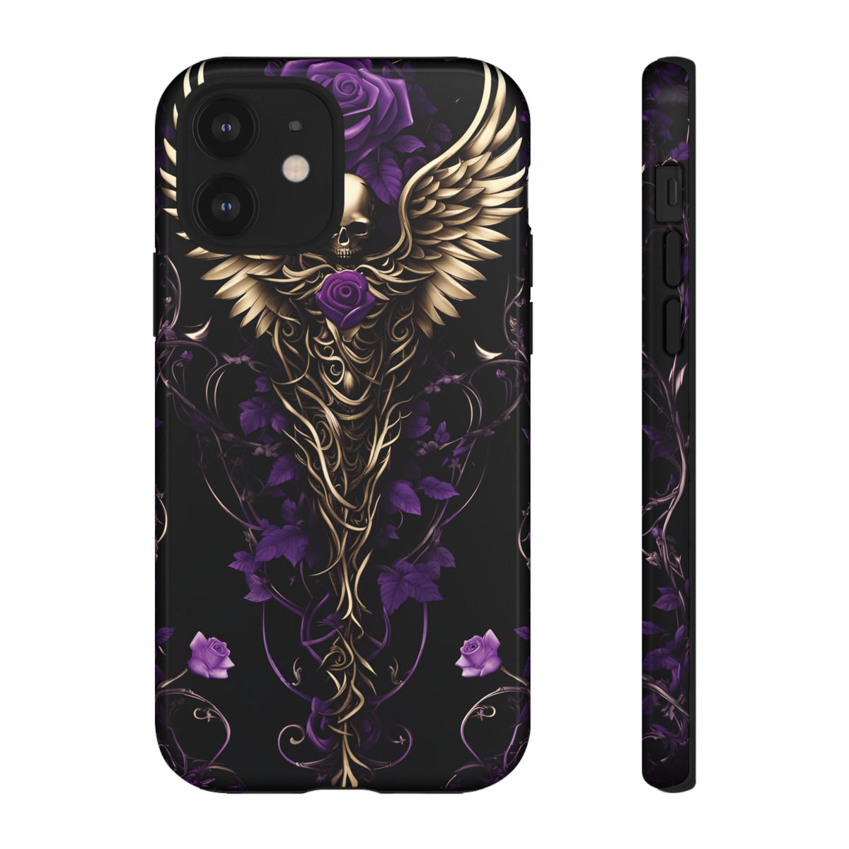 Phone Case - Tough - Purple Skull & Wings