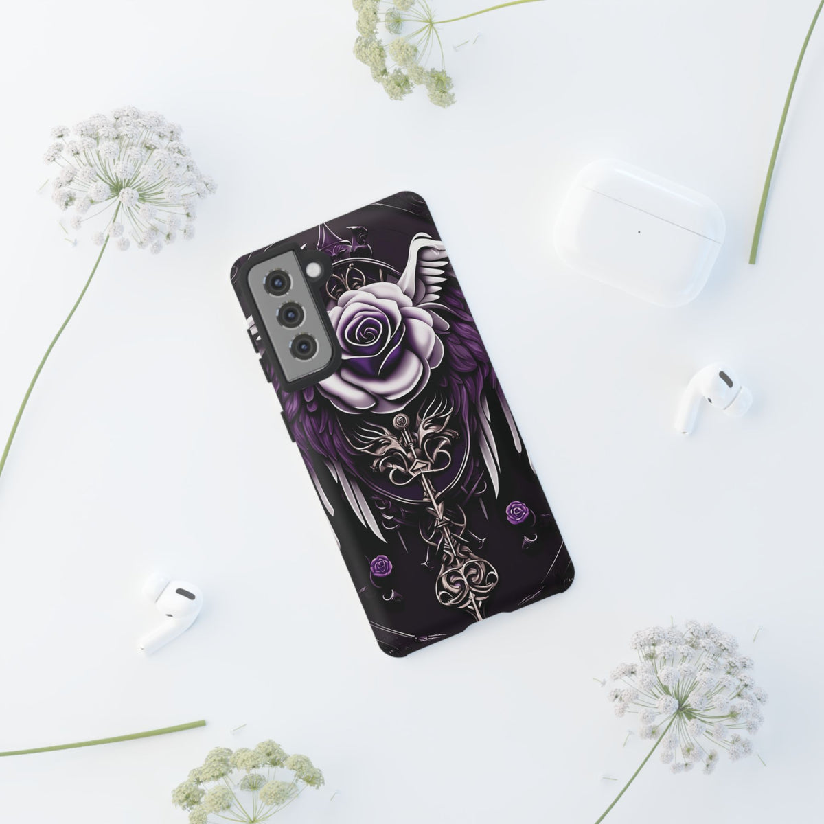 Phone Case - Tough - Purple Angel Wings
