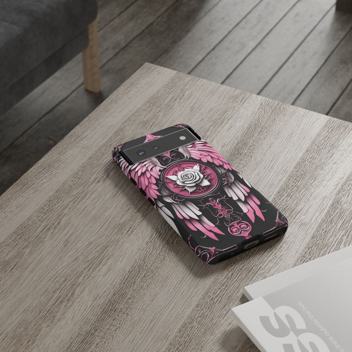 Phone Case - Tough - Pink Angel Wings