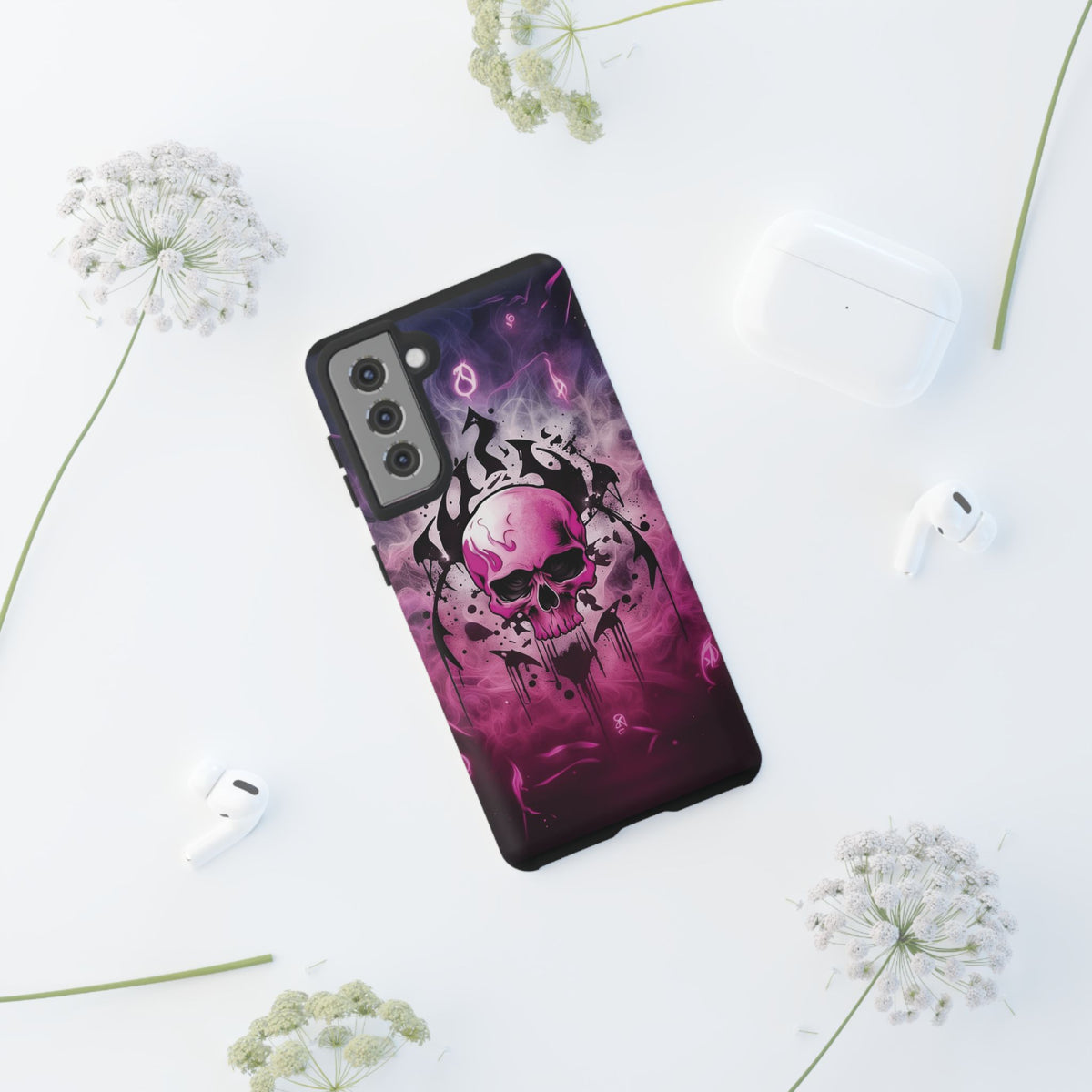 Phone Case - Tough - Pink Skull