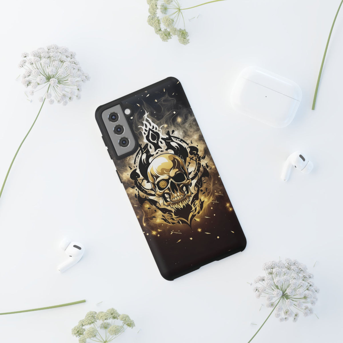 Phone Case - Tough - Gold Skull