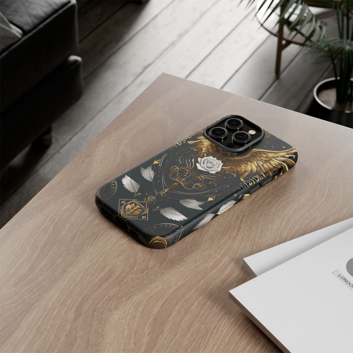 Phone Case - Tough - Gold Angel Wings