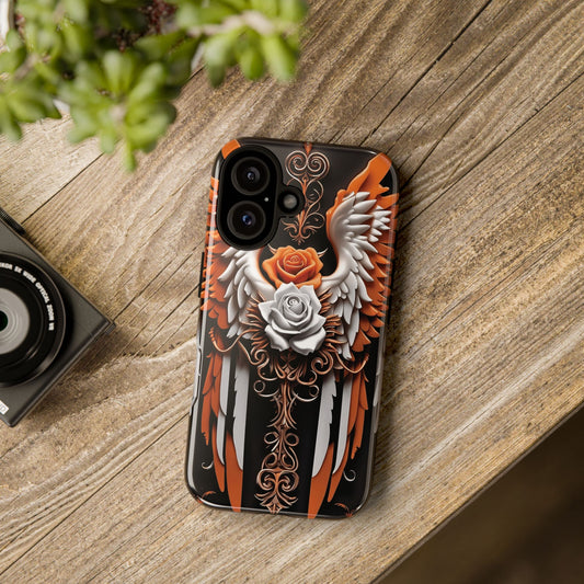 Phone Case - Tough - Orange Angel Wings