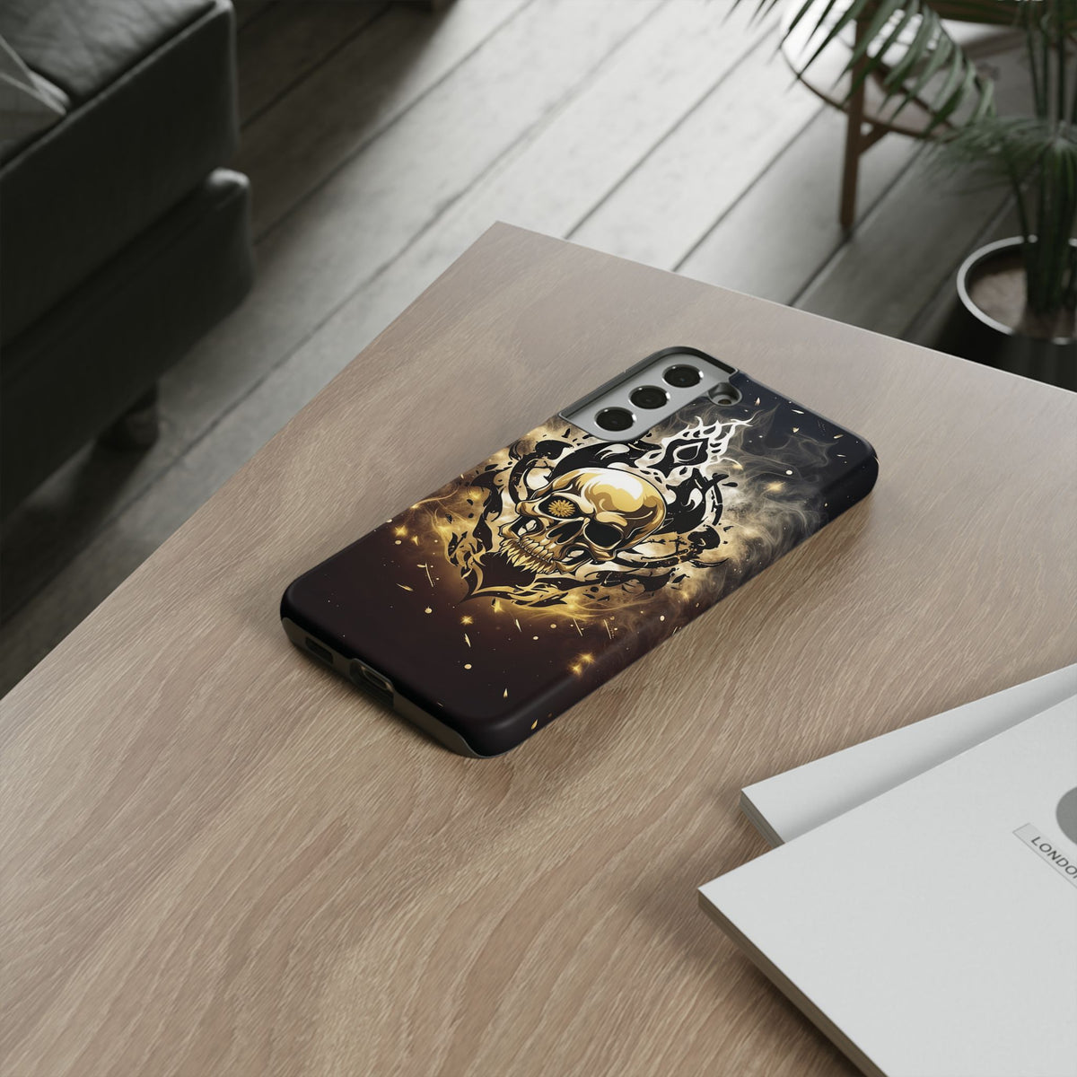 Phone Case - Tough - Gold Skull
