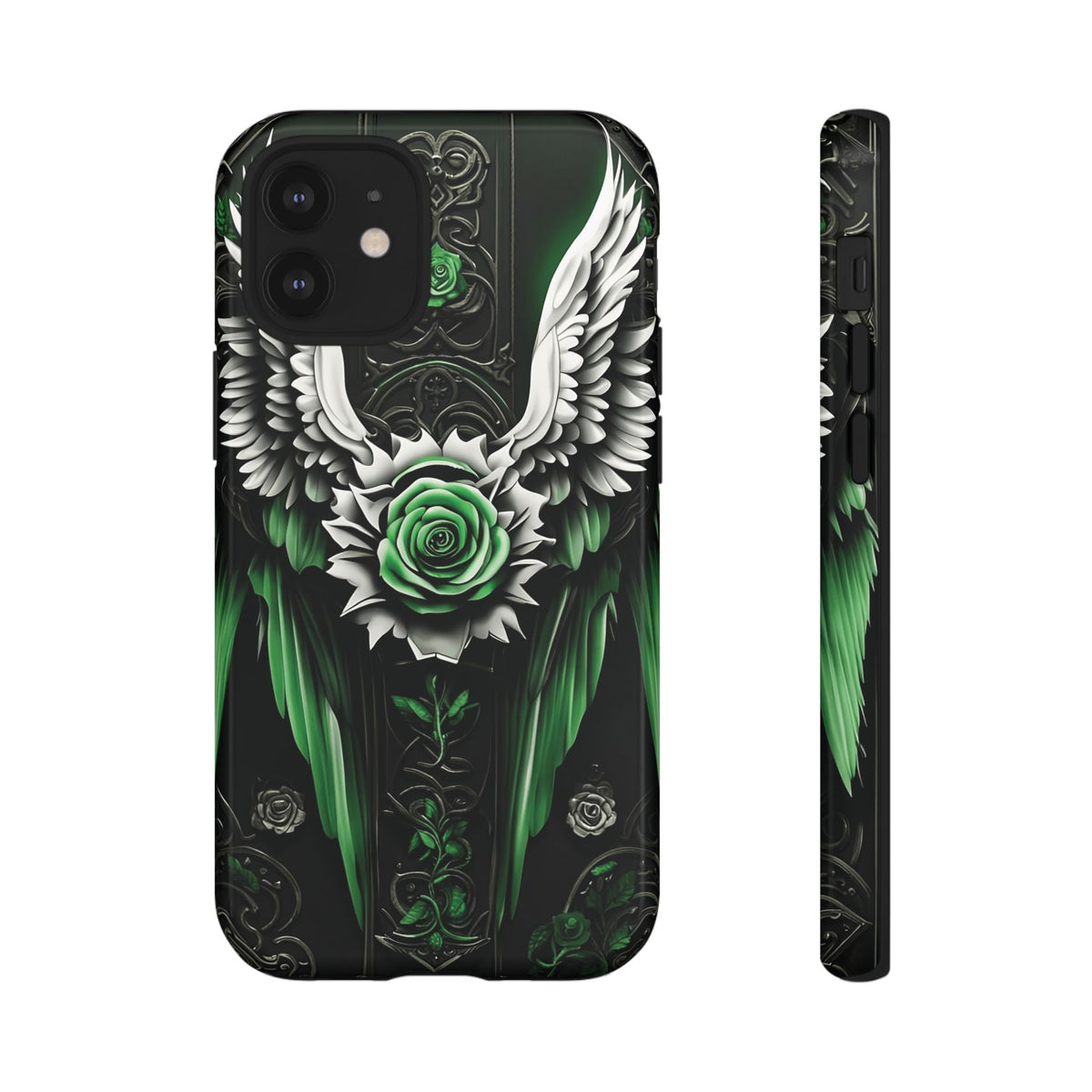 Phone Case - Tough - Green Angel Wings