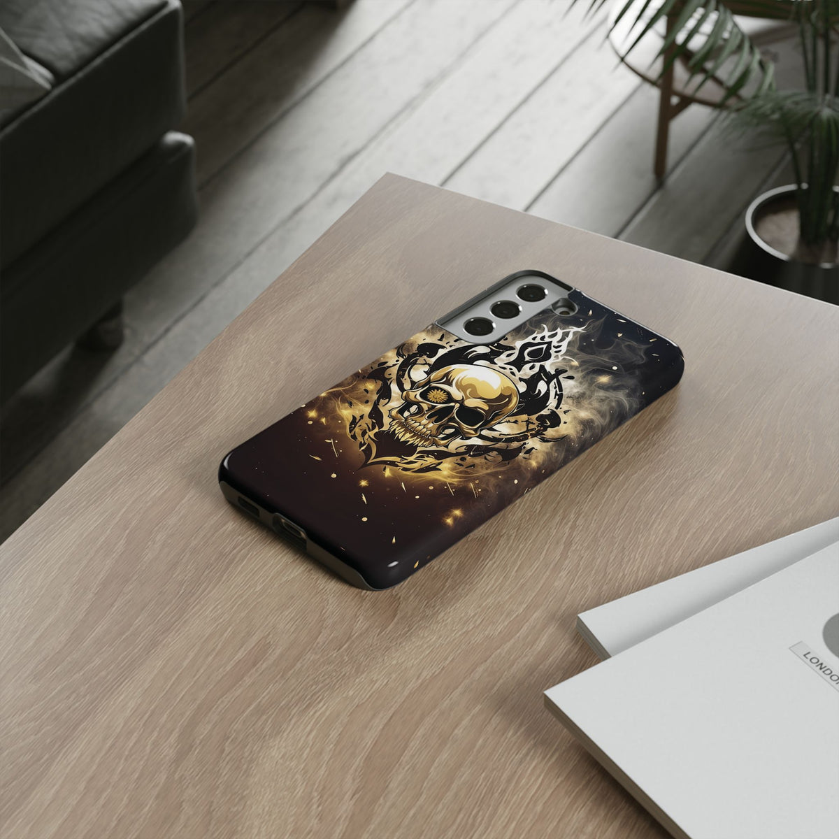 Phone Case - Tough - Gold Skull