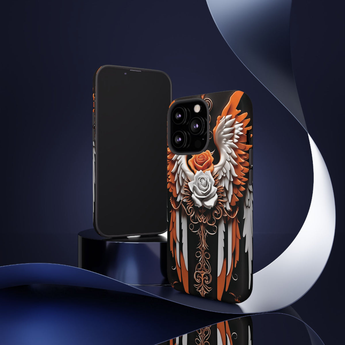 Phone Case - Tough - Orange Angel Wings