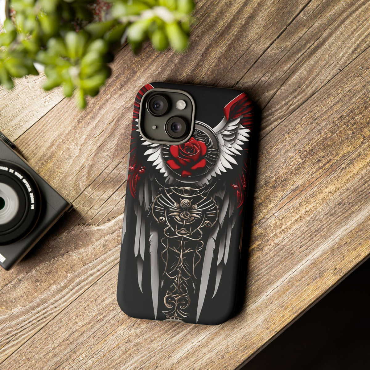 Phone Case - Tough - Red Angel Wings