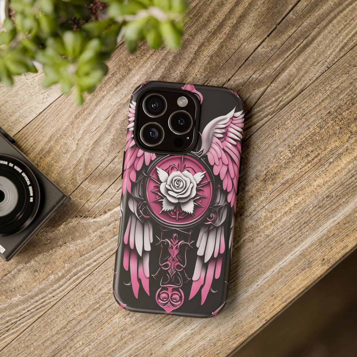 Phone Case - Tough - Pink Angel Wings