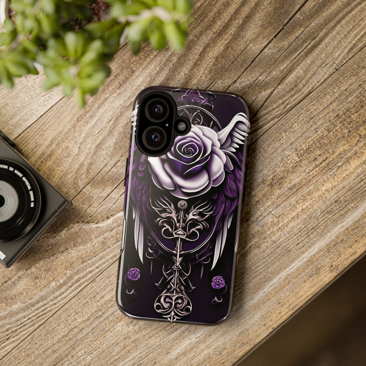 Phone Case - Tough - Purple Angel Wings