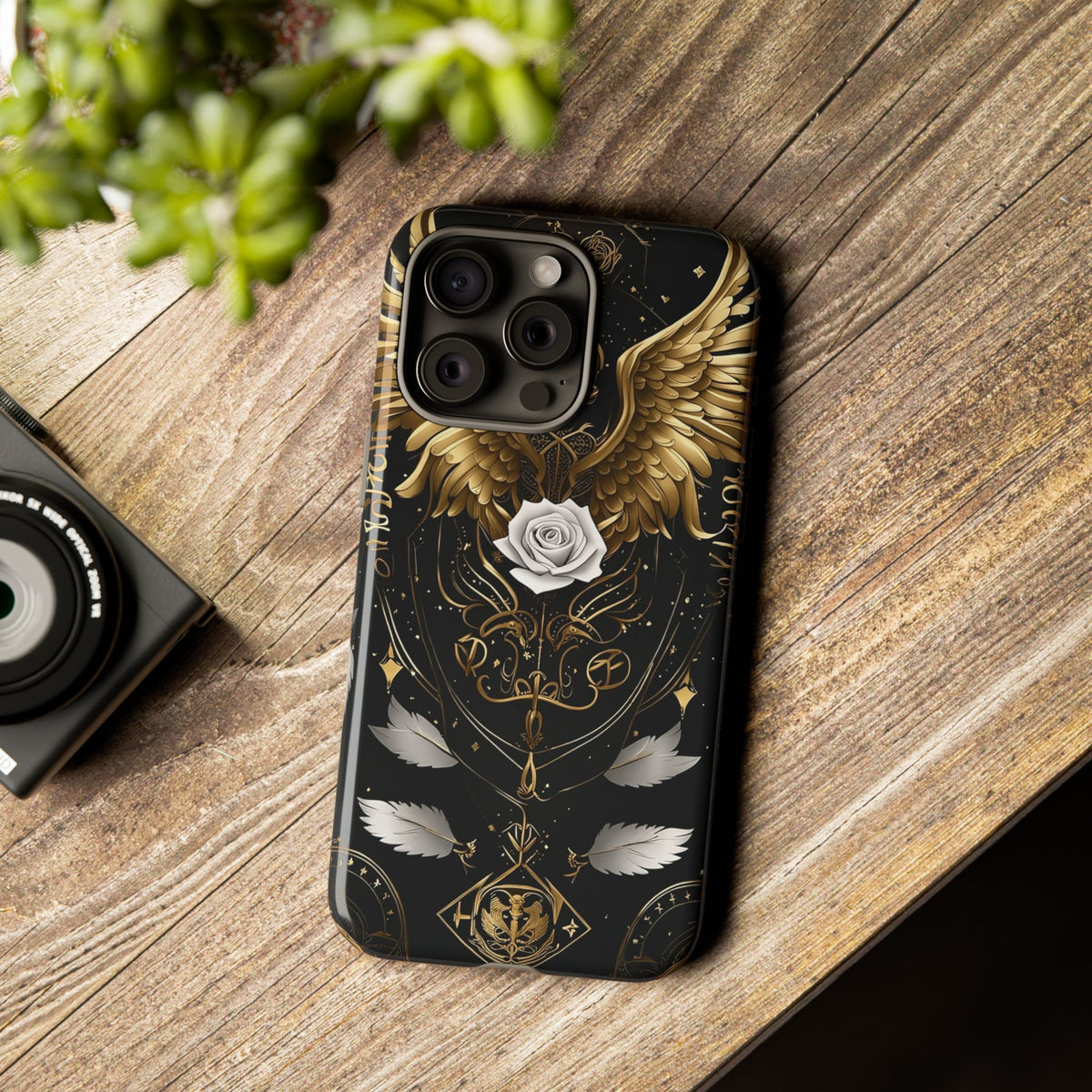 Phone Case - Tough - Gold Angel Wings
